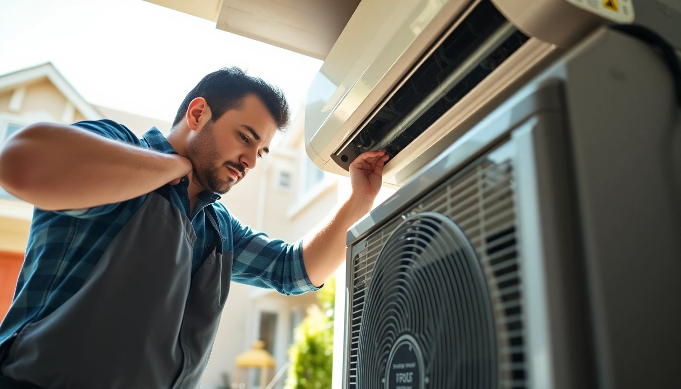 Technician performing AC replacement Armonk in a residential home, showcasing modern unit installation.