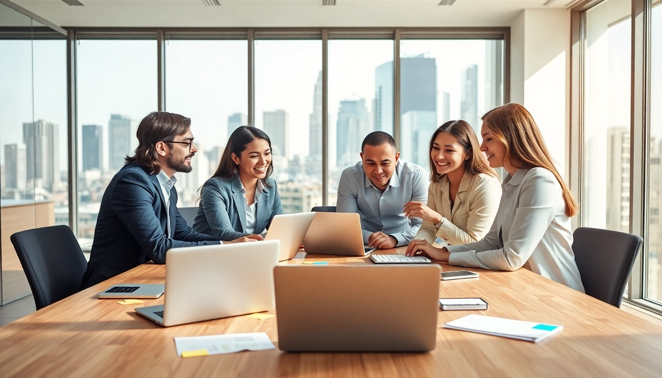 Impulsar el crecimiento de negocios locales con agencia de seo local en una oficina moderna.