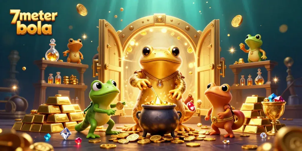 Engage in thrilling bets on 7meter bola with vibrant alchemical fervor, overflowing treasure, and a magical atmosphere.