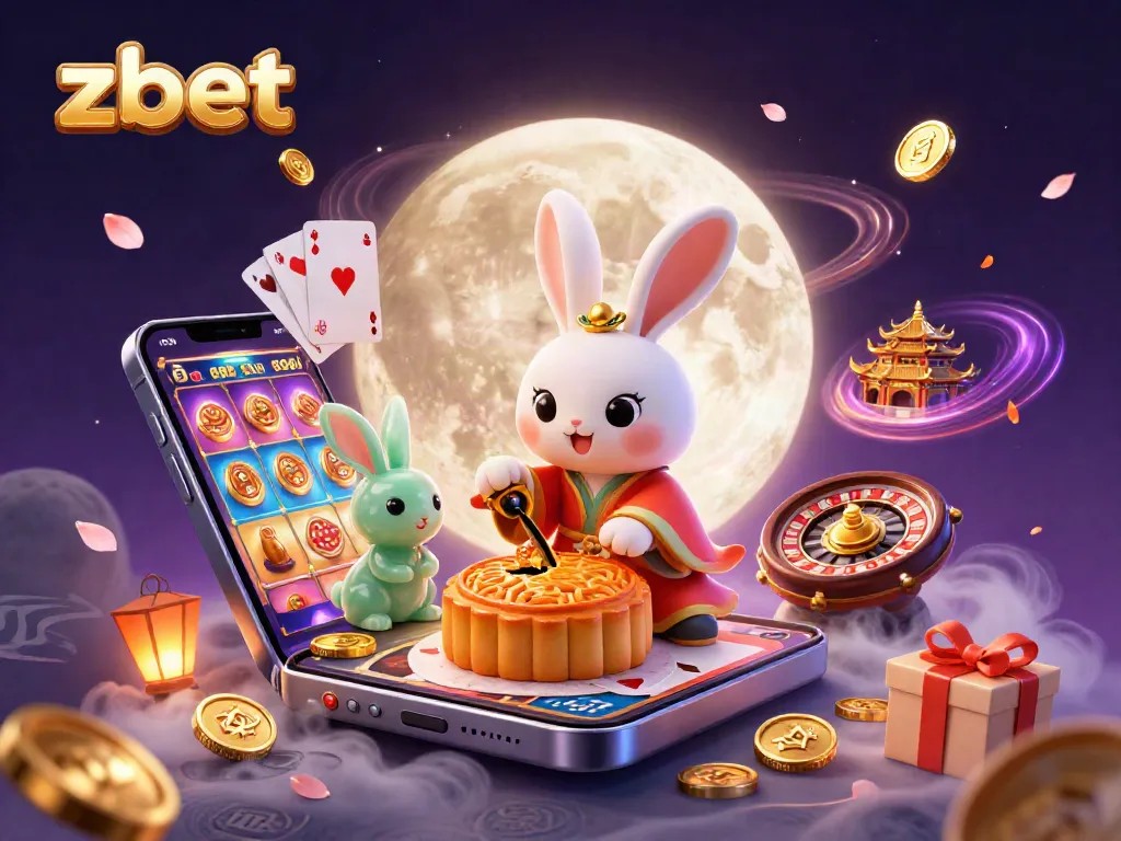 Engage in fun gaming excitement at zbet with a lively 3D depiction of slots, roulette, and poker elements.