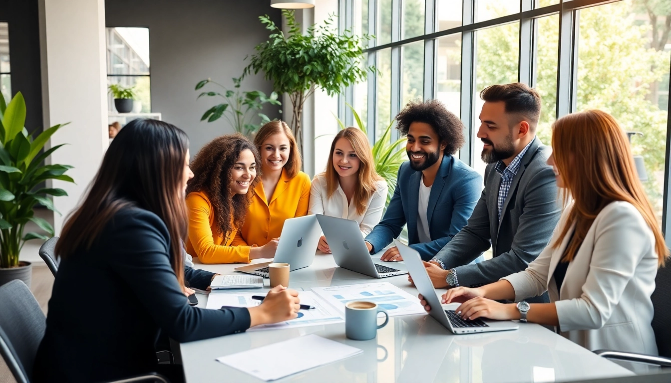 Engaging team collaboration at https://developmentmi.com/ in a vibrant office environment.