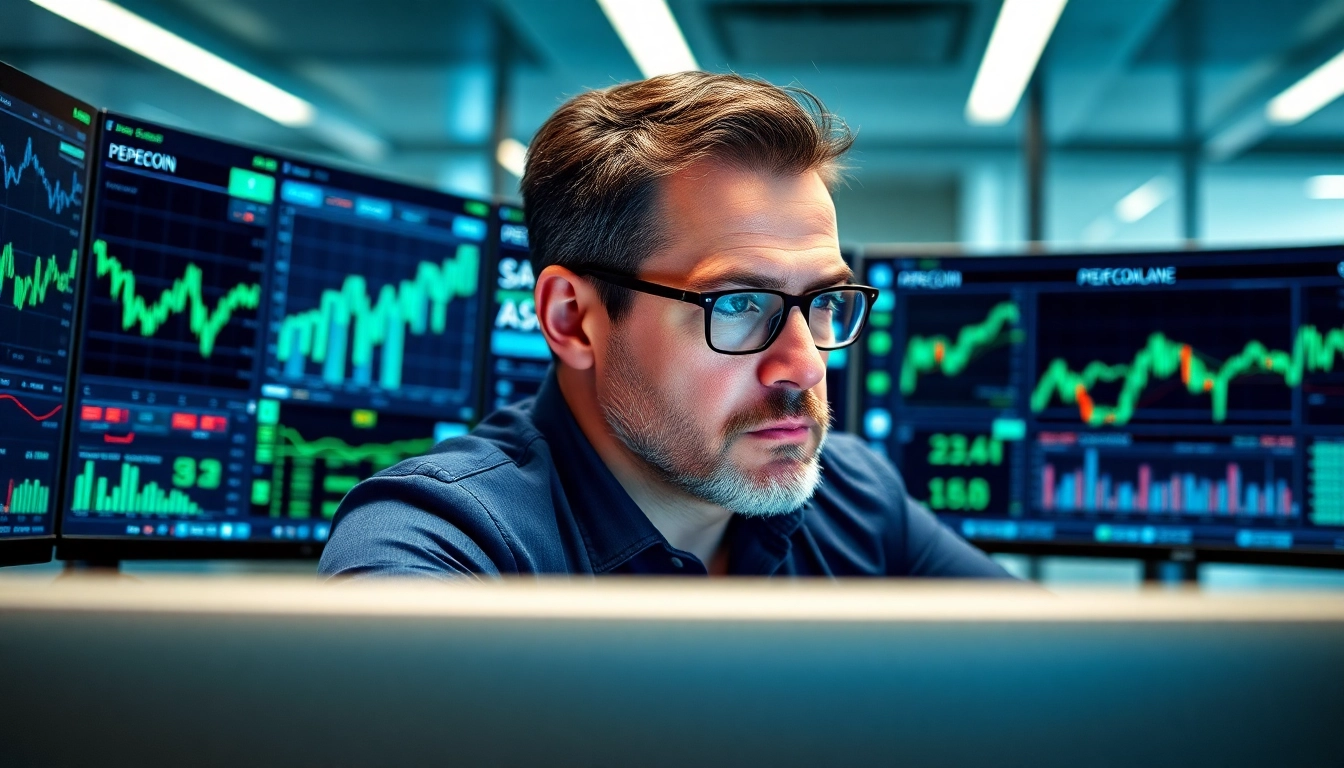 Controleer de actuele koers en trends van pepecoin.nl via een digitale handelsomgeving.