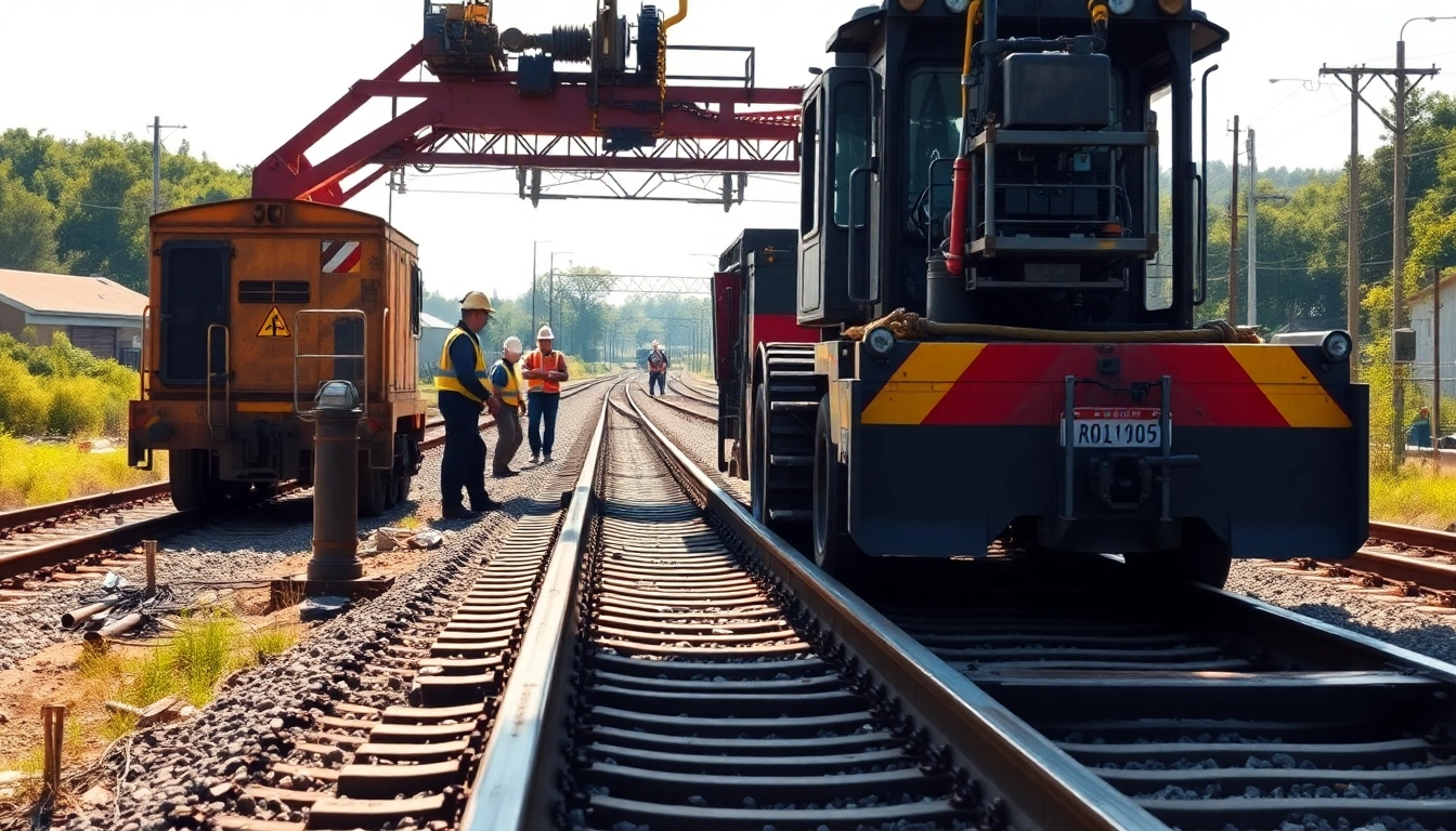 Emergency Railroad Repair Services involving a skilled team at work in a railway environment.