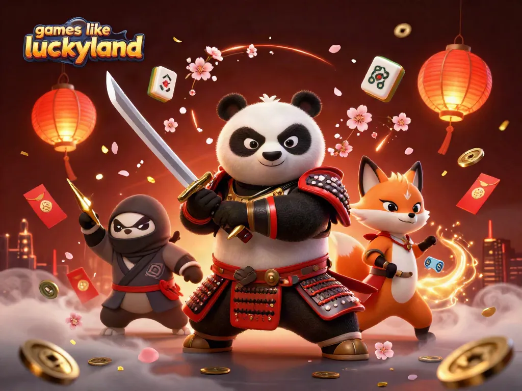 Engage with games like LuckyLand through slots and exciting bonuses in this vibrant 3D scene.