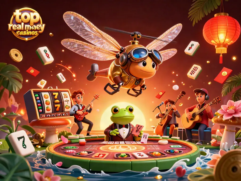 Experience the thrill at top real money casinos Australia with vibrant 3D scenes of exciting gameplay.