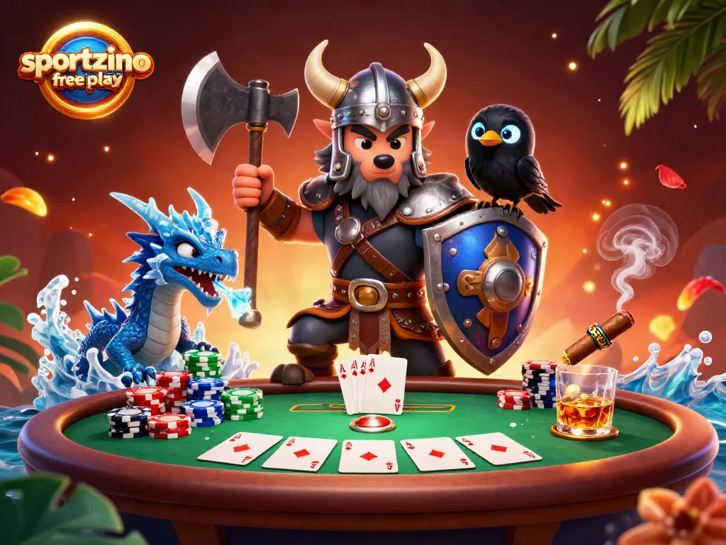 Enjoy free play with Sportzino bonus code while engaging in an exciting poker scene.