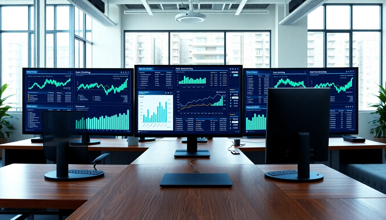 Visual representation of an app ranking tracker showcasing data analytics on multiple screens for effective monitoring.