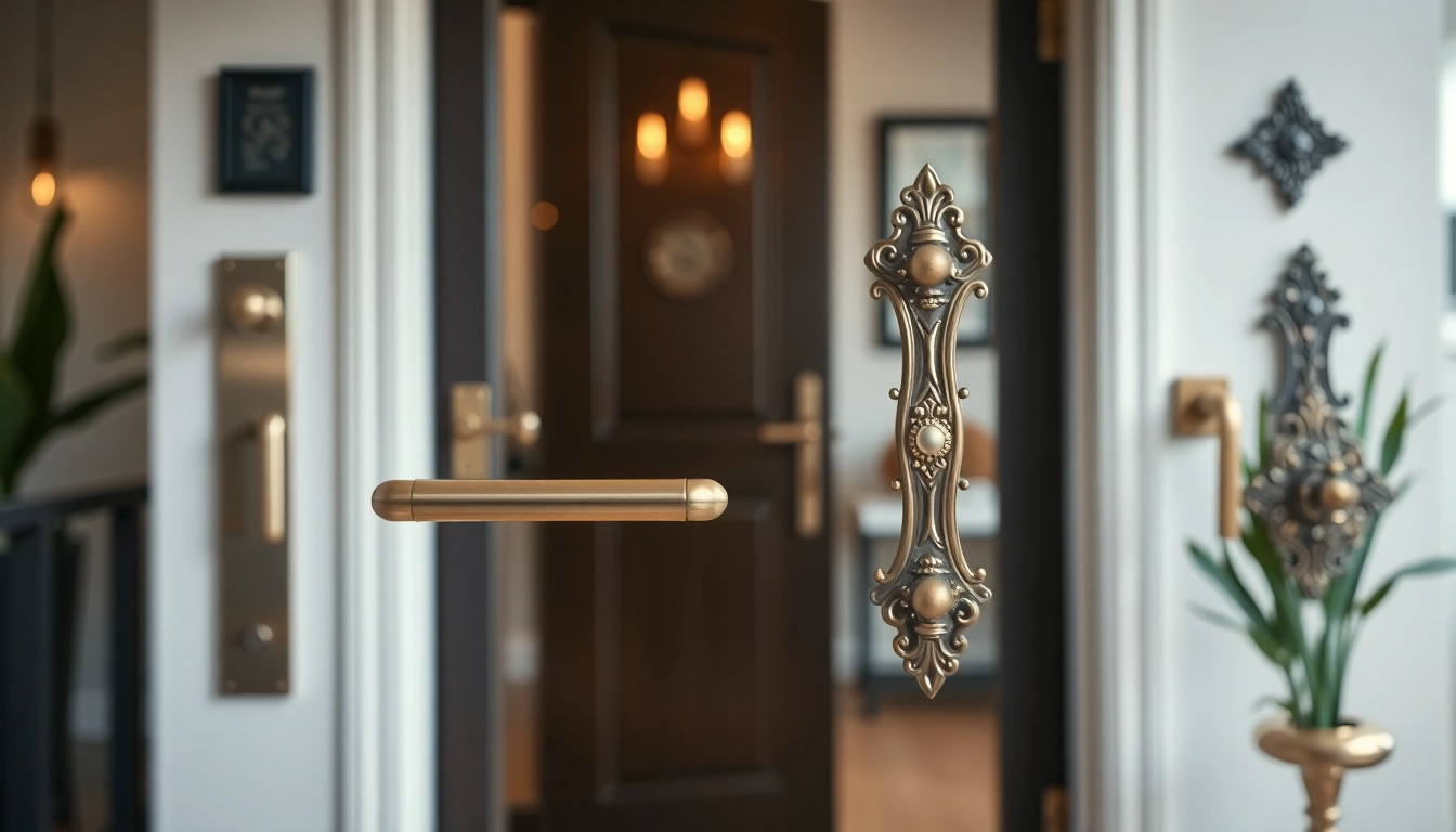 Showcasing elegant door handles by Door Handle Company in a modern setting.