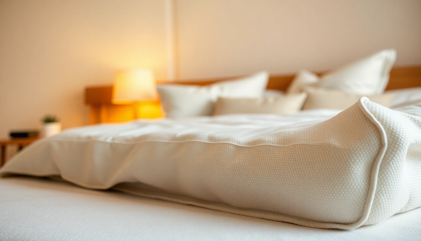 Bescherm je matras met een molton over een prachtig opgemaakt bed.