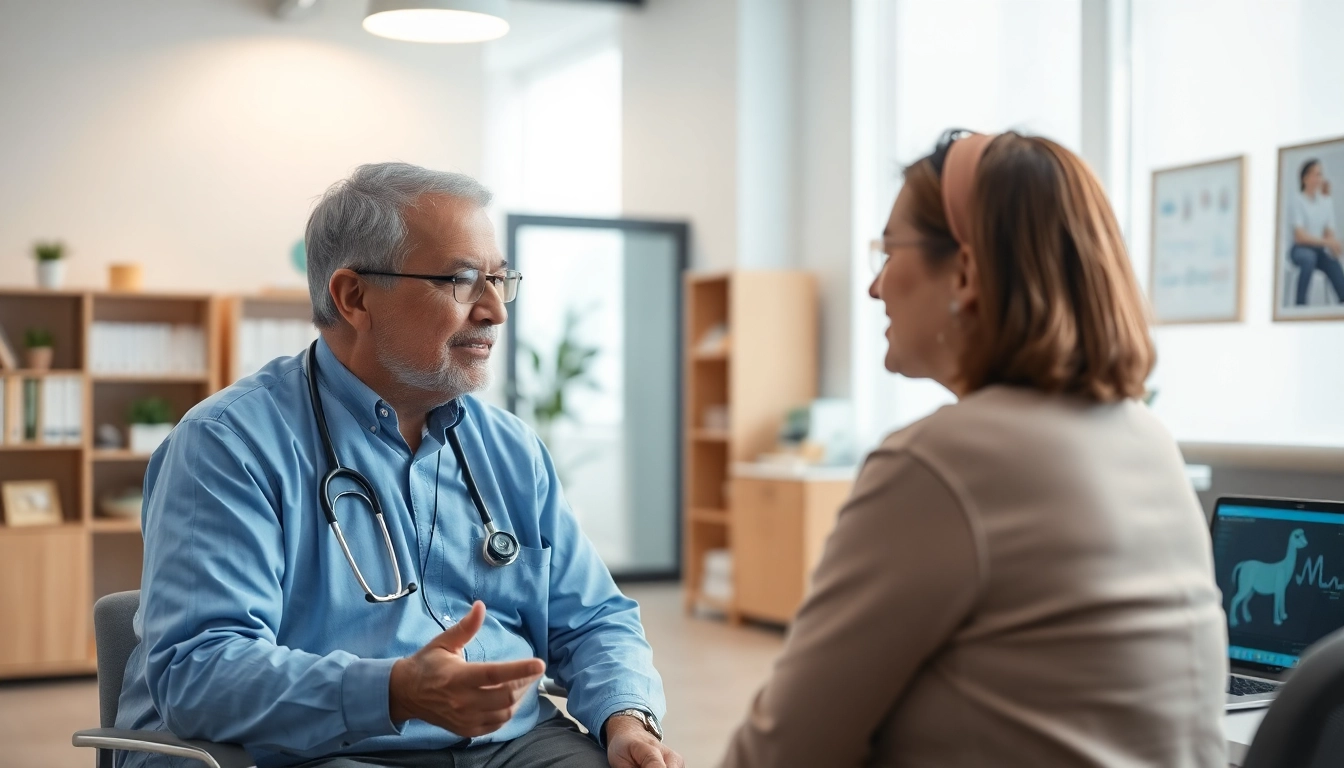 YourGP healthcare provider engaging with a patient, showcasing a caring atmosphere.