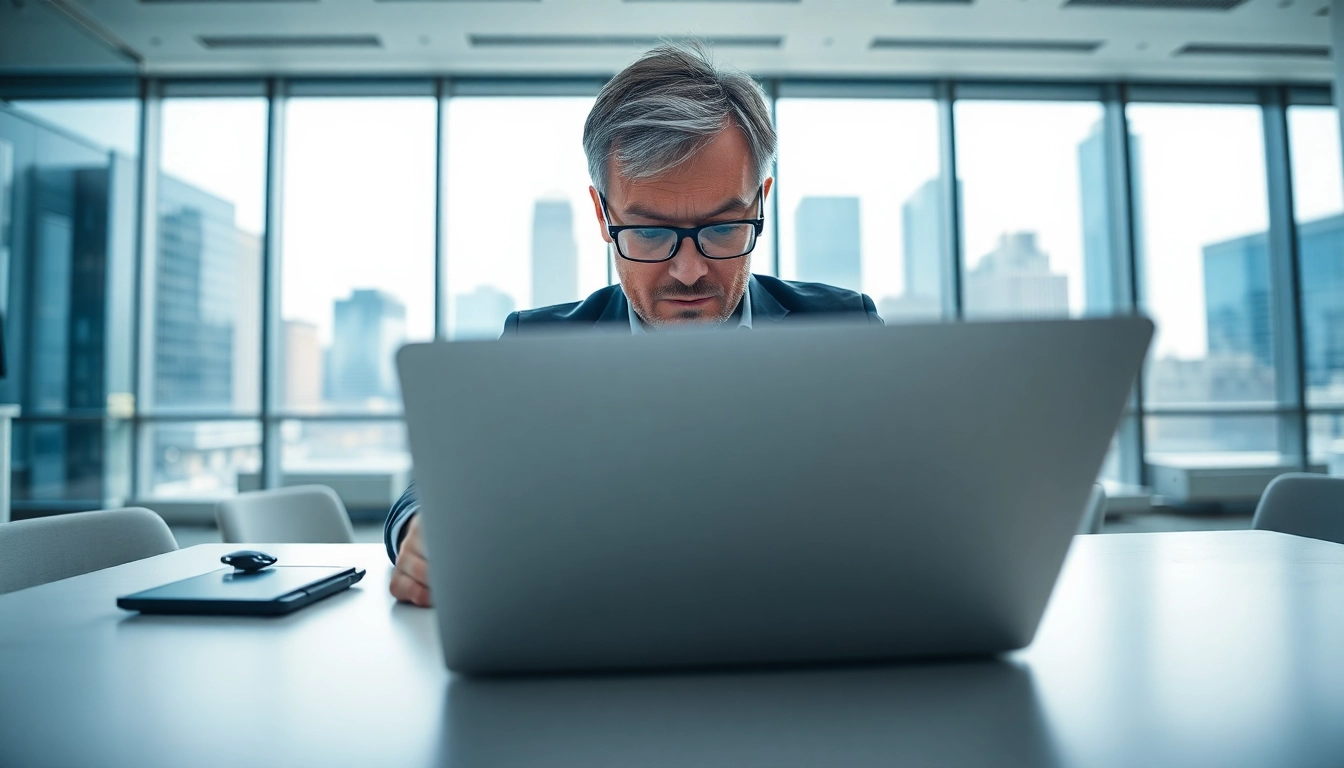 Seo expert analyzing website analytics in a modern office environment.