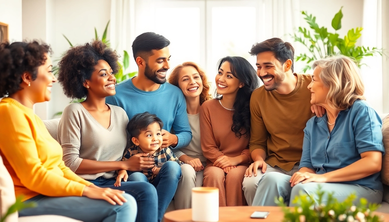 Familie-interactie op letmus.nl, met liefdevolle gezichten en een gezellige sfeer.