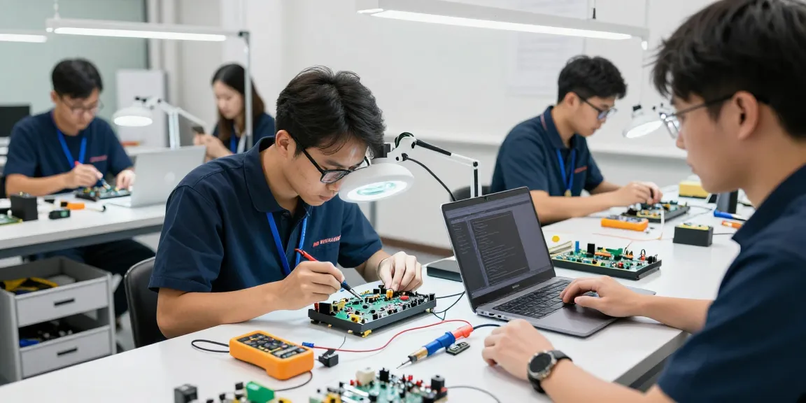 NAGA2000 technicians working in a collaborative repair workshop.