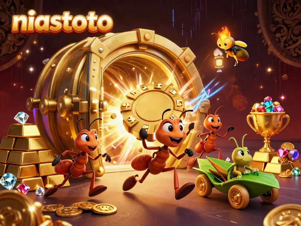 niastoto ants orchestrate a heist for a massive golden poker chip in an exciting tunnel scene