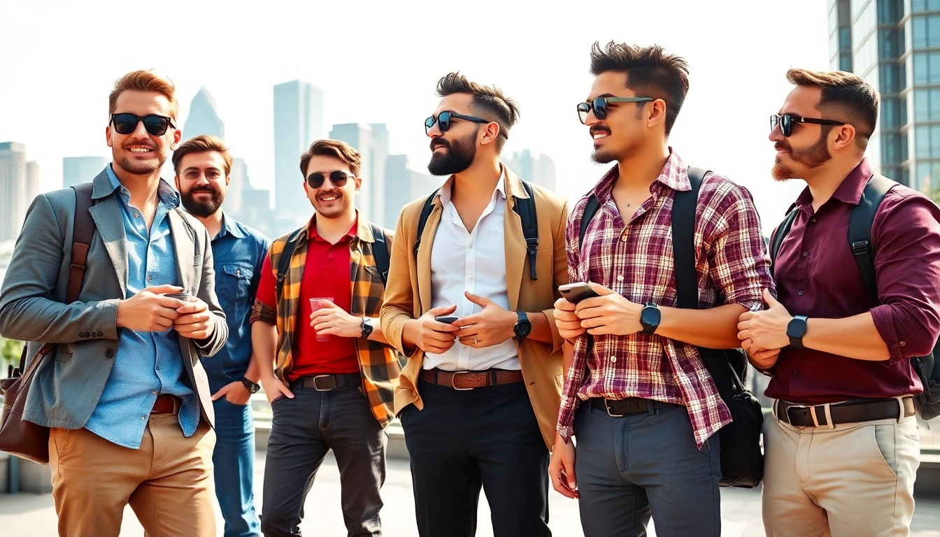 Mannenvisie.nl biedt een inspirerende sfeer waarin moderne mannen samenkomen in een stedelijke omgeving.
