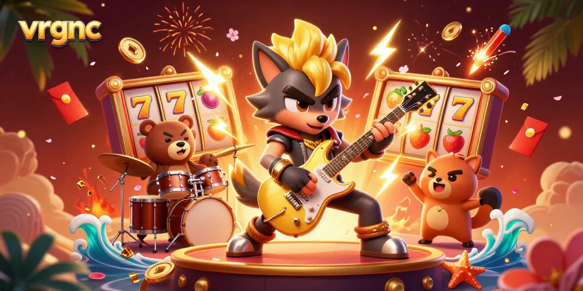 Watch vrgnc's thrilling rock star slots experience with vibrant characters and dynamic elements.