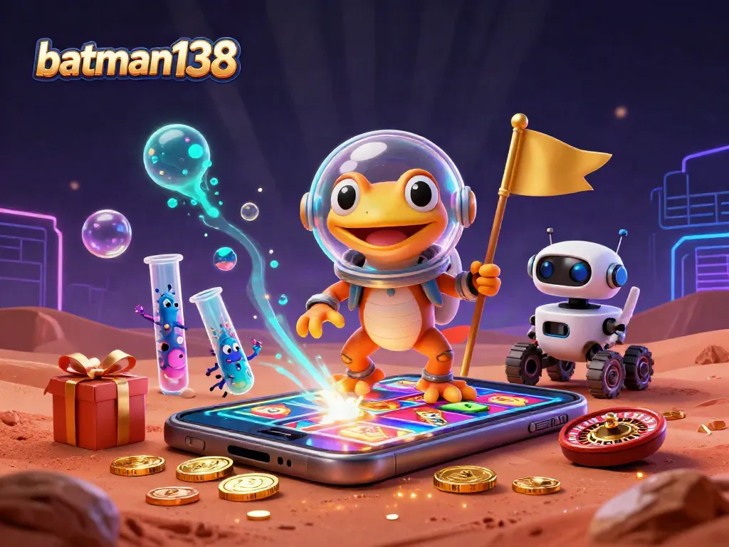 Experience winning thrills at batman138 with a 3D Martian gecko discovering a golden casino!