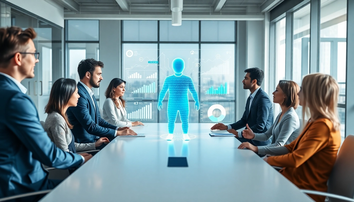 Engage with a professional Sales AI Agent in a dynamic business setting promoting sales productivity.