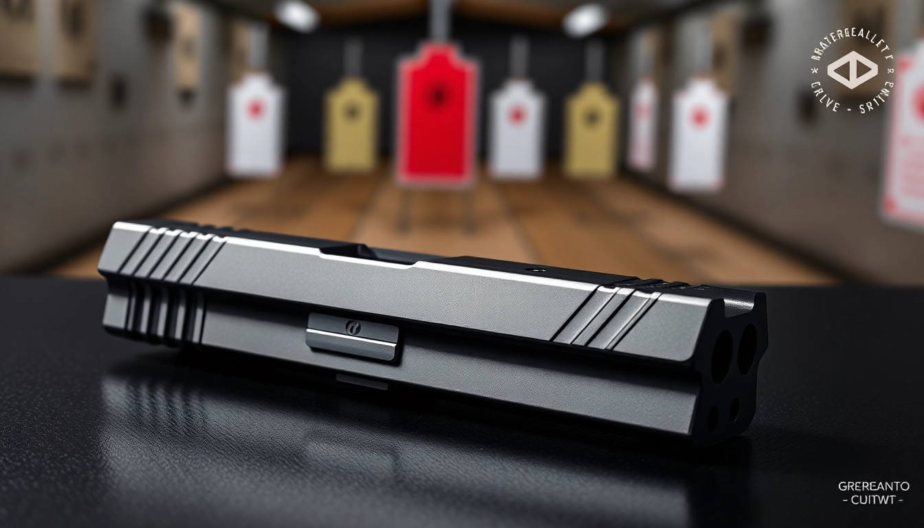 Explore high-quality OEM Glock slides with precision features showcased beautifully.
