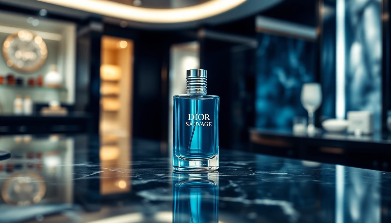 Discover the elegance of the dior sauvage sample bottle set on luxurious marble.
