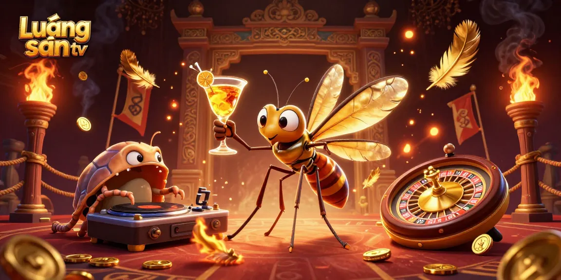Lương sơn tv presents an engaging casino scene with a unique mascot, showcasing thrilling new games.