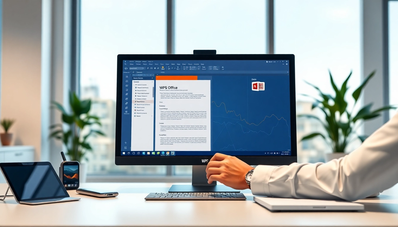使用WPS Office 下载进行高效办公的现代工作环境，展示个人专注于文档创作。
