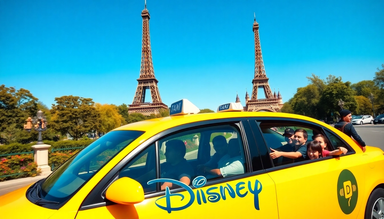 Experience a taxi from charles de gaulle to disneyland paris with a joyful family ride.