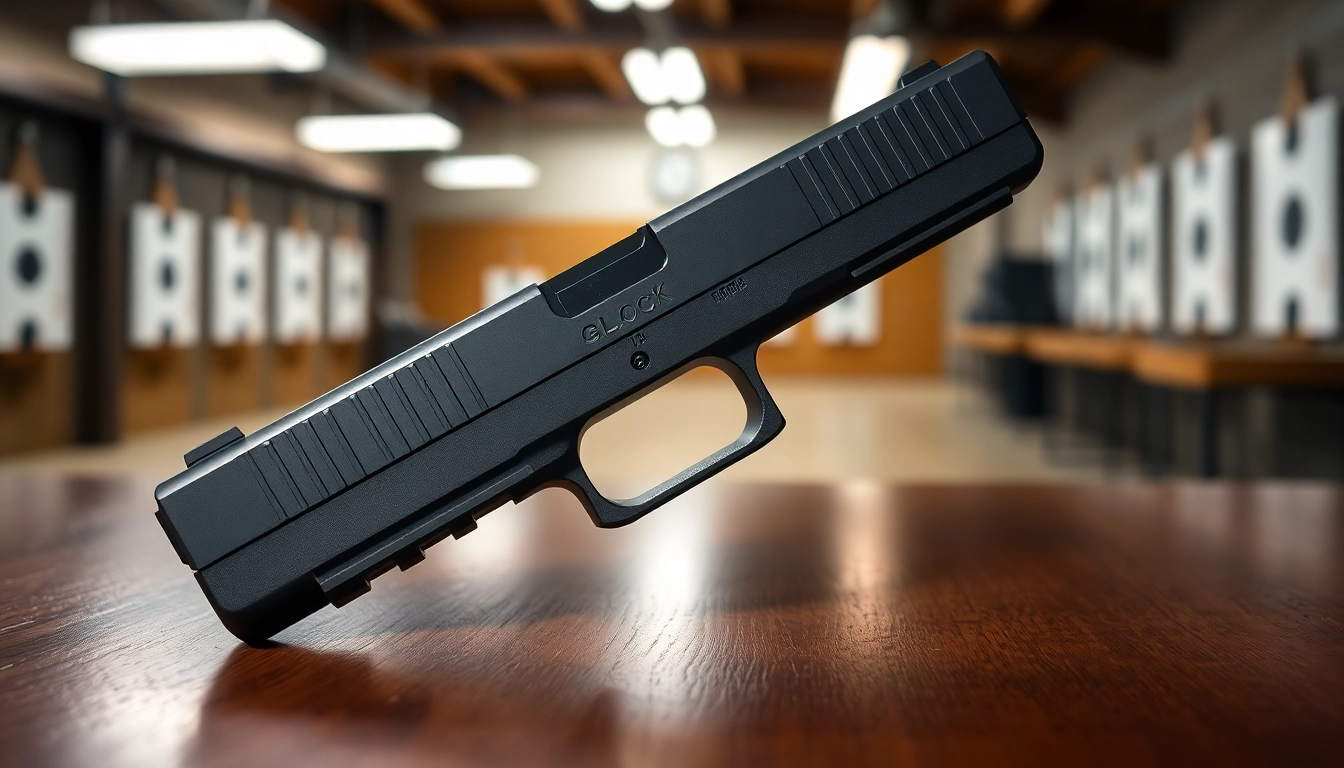 Showcase of glock 19 gen 3 slide emphasizing its sleek design and precision features.