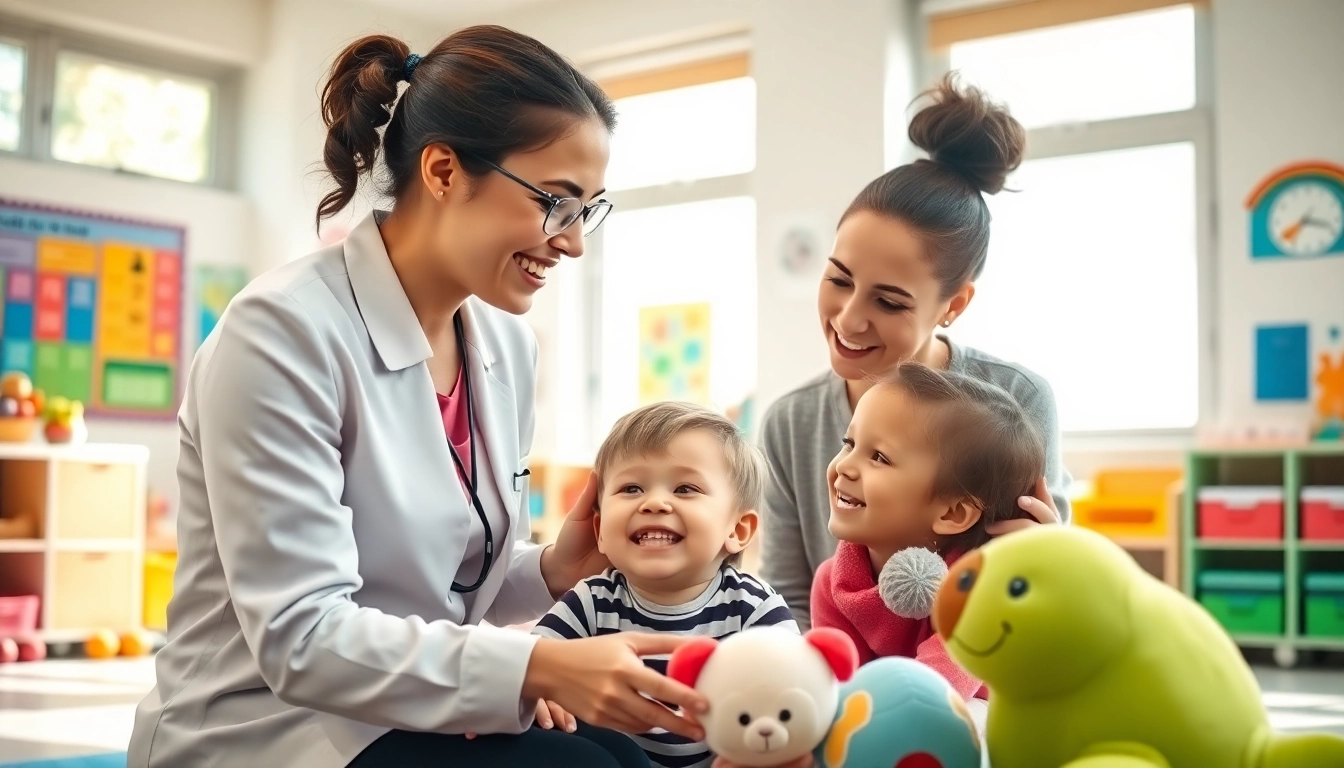 Engaging scene of ABA therapy session showcasing child and therapist interaction.