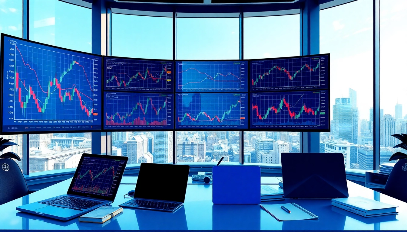 Analyze crypto chart patterns pdf on digital screens in a modern office setting
