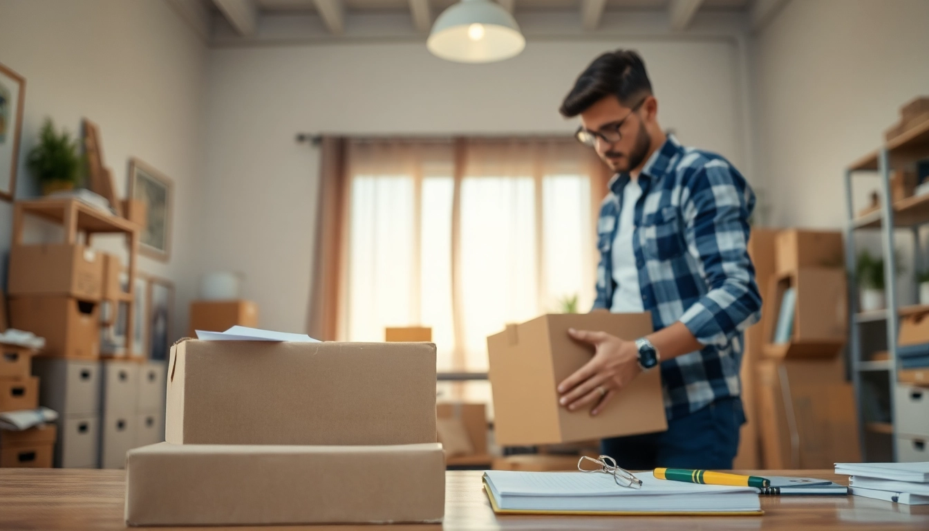 Efficient WRITER RELOCATIONS IN MUMBAI showcasing a writer organizing belongings in a modern workspace.