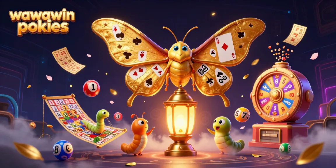 Experience the excitement of wawawin pokies with a vibrant, energetic casino illustration.