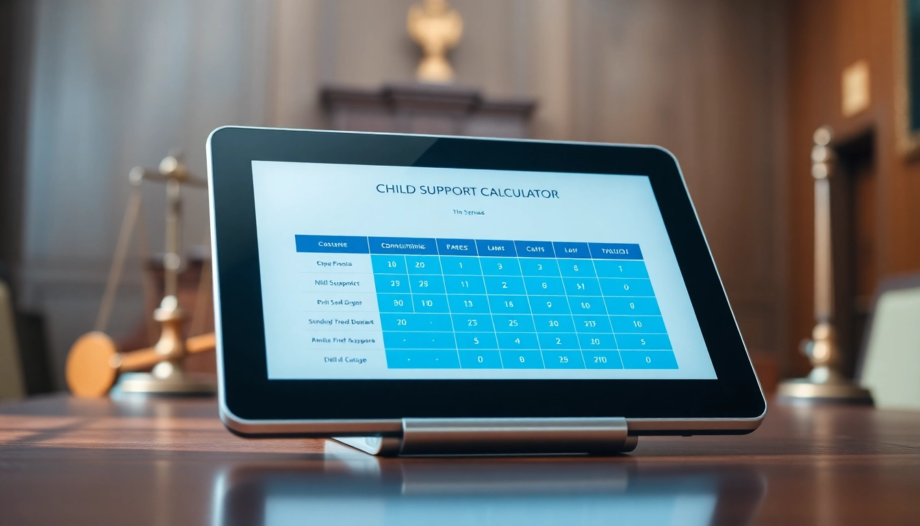 Calculate accurate payments with the NY child support calculator 2026 on a digital device.