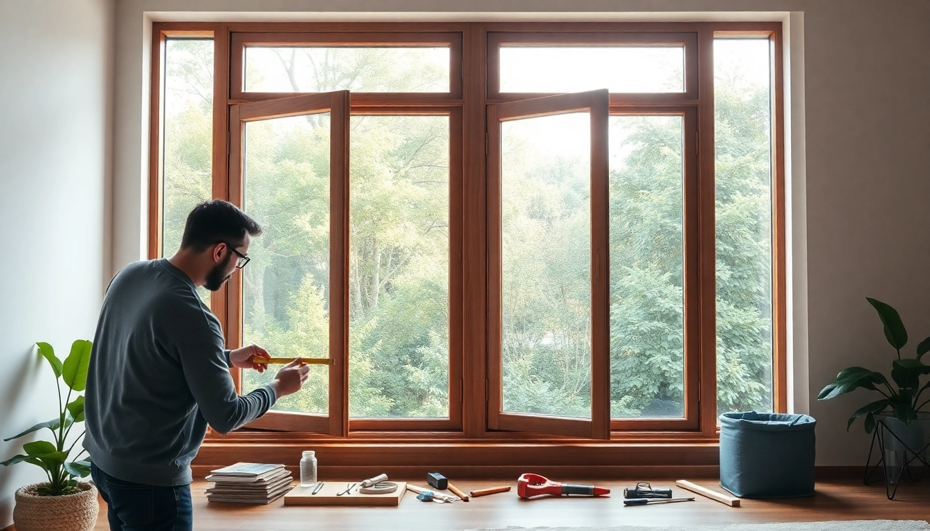 Installing double glazed windows in a modern home, showcasing energy efficiency and style.