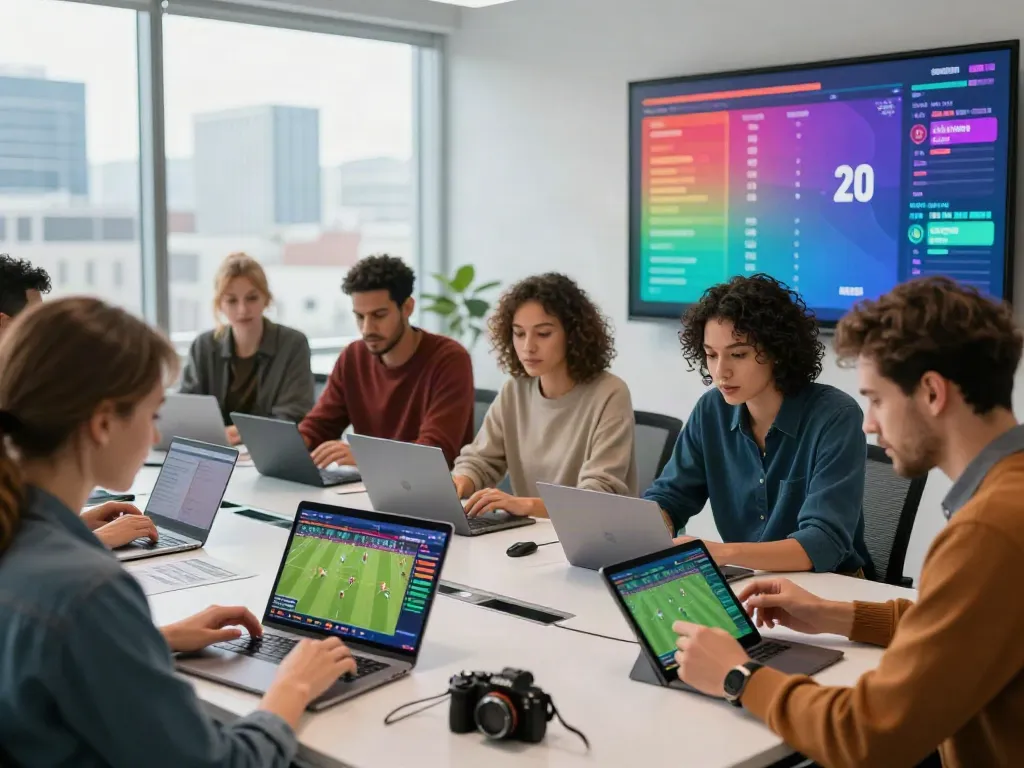 WWBOLA users engaging in detailed sports betting analysis with advanced technology.