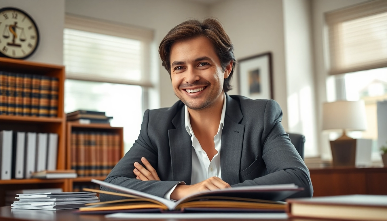 Maine Personal Injury Lawyer offering support in a professional office environment.